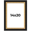 PosterPalooza | Embellished Brown Picture Frame - UV Acrylic, Foam Board Backing, Hanging Hardware - 2 of 4
