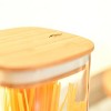 OU Airtight Food Storage Container Set 8pc (set of 4) Clear Plastic Storage Container with Leak Proof Bamboo Lid, Stackable Kitchen Pantry Organizer - 2 of 4