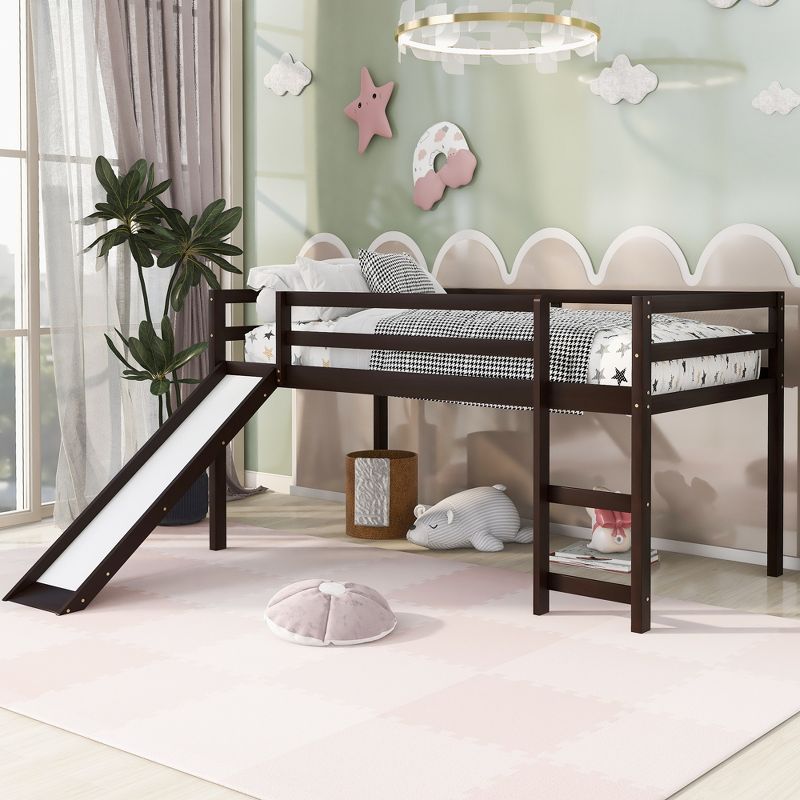 Twin Size Loft Bed with Slide - ModernLuxe, 1 of 11