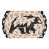 Earth Rugs Graphic Bear Round Coaster – 7"x7" Braided Jute with Bold Hand-Stenciled Wildlife Silhouette for Rustic Cabin Decor - 3 of 3