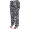 Women's Plus Size Printed Palazzo Pants - White Mark - 3 of 4