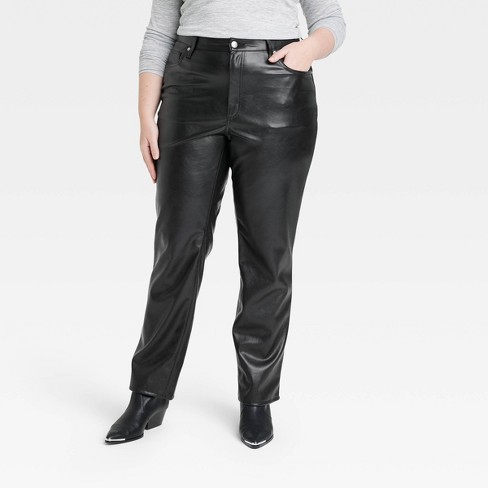 Faux leather 2025 pants target