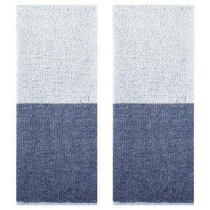 REGALWOVEN Bathroom Color Block Spa Bath Gym Kitchen Decorative Soft Absorbent Pure Cotton Face Hand Towels 14" x 30" - 1 of 4