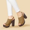 Allegra K Women's Open Toe Buckle Strap Slingback Platform Chunky Heel Sandals - 2 of 4