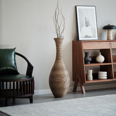 YONWAY  39-Inch Tall Floor Vase, Durable Artificial Rattan Large Floor Vase, Home Decor Living Room Office Entryway Farmhouse Déco.
