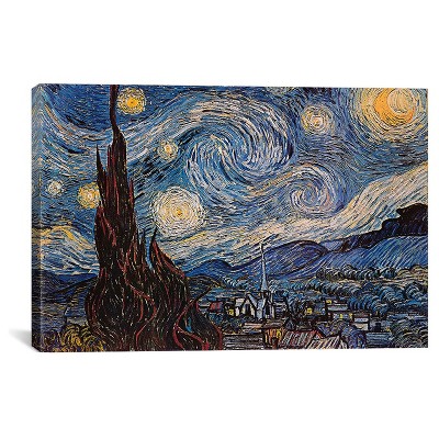 18 x 26 x 0.75 The Starry Night by Vincent van Gogh Canvas: Modern  Impressionist Art