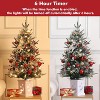 3 Ft Pre-Lit Christmas Tree, Artificial Christmas Trees with Base, Xmas Trees with 78 LED Lights, Battery Operated and Timer Function - 4 of 4
