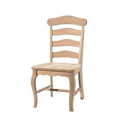 International Concepts Set of Two Country French Chairs with Solid Seats