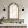 LuxenHome Arch Wall Mirror, 26"x40" Wood Framed Decor Mirror Wall, Farmhouse Large Decorative Wooden Mirror for Bathroom Bedroom Entryway Brown - 4 of 4