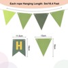 Unique Bargains Party Decoration Birthday Banner with Pennant Flags 16 Feet Rope - 2 of 4