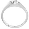 Pompeii3 Mens 1/10ct White Gold Diamond Flat Classic Anniversary Band 10K - 3 of 4