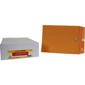 School Smart Kraft Envelopes with Clasp, 9 x 12 Inches, Pack of 100 - 1 of 4