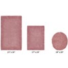 Edge Bath Rug 100% Premium Cotton Ultra-Soft Water Absorbent Tufted Solid Reversible 3 Piece Bathroom Rug Set for Machine Washable Bathmat - 2 of 4