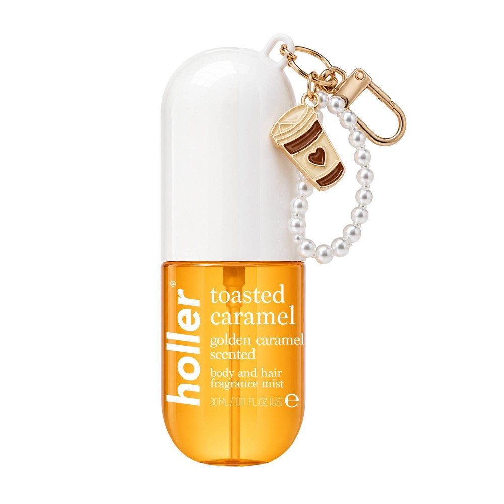Holler and Glow Body and Hair Mist Fragrance Keychain - Toasted Caramel - 30ml