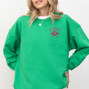 Simply Sage Market Embroidered Hawaii Flower Sweatshirt - 1 of 4