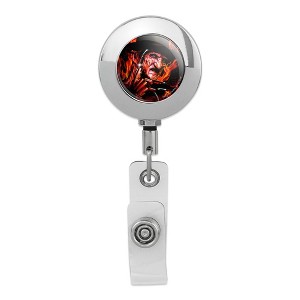 A Nightmare On Elm Street Freddys Fire Metal Chrome Badge ID Card Holder Clip - 1 of 3