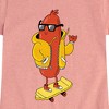 Girls' - Instant Message - Hot Dog Skater Fitted Short Sleeve Graphic T-Shirt - 2 of 4