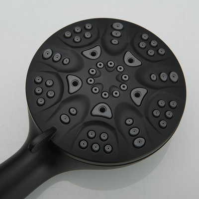 Matte Black Stainless Steel Handheld Rain Shower Head with Filter