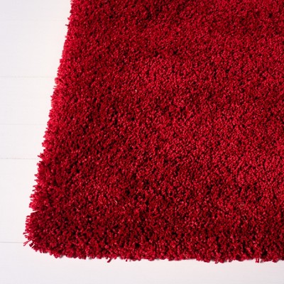 Milan Shag Red Synthetic Rectangular 4' x 6' Area Rug