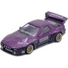 Mazda RX7 (FC3S) "Pandem Rocket Bunny" Kit Purple Metallic and Black 1/64 Diecast Model Car by Inno Models - 2 of 4