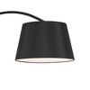 Possini Euro Design Luka Modern 71" Tall Standing Floor Lamp Curved Arc Foot Switch Black Metal Living Room Bedroom House Reading Linen Drum Shade - 3 of 4