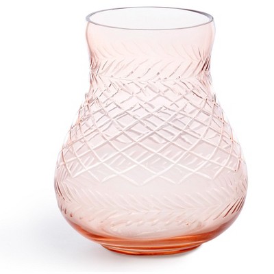 Park Hill Collection Hazel Etched Glass Flower Vase