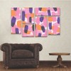 Trademark Fine Art Treechild Layered Purple Strokes Pattern 3 Piece Panel Set Art - 3 of 3
