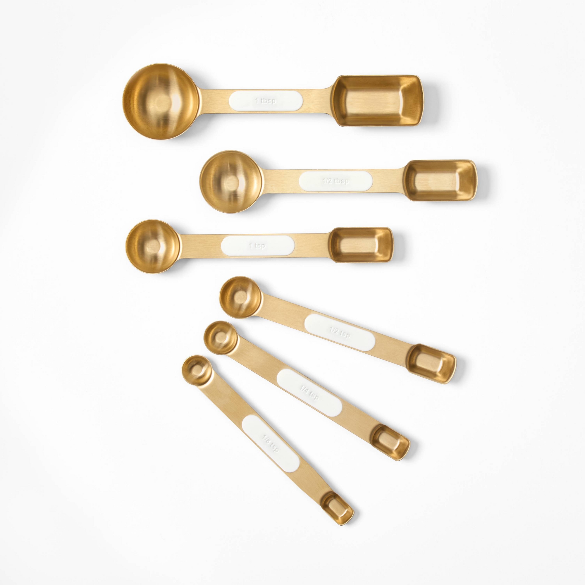 6pc Magnetic Measuring Spoon Set Champagne - Figmint™