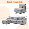WJShome Cloud Couch Modular Sectional Sofa,119.29" L Shaped Couch,Convertible Wide Seater,3 Seater With 1 Ottoman,Covers Washable&Replaceable - 4 of 4