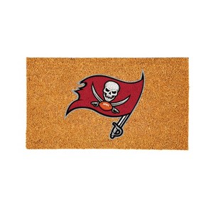 EvergreenNFLTampa Bay Buccaneers Logo Natural Coir 28 x 16 Inches Indoor Outdoor Doormat - 1 of 4