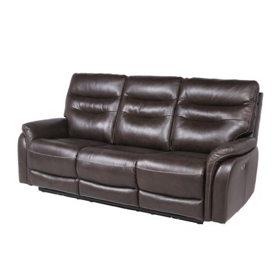 Fortuna Power Recliner Sofa Dark Brown - Steve Silver Co. : Target