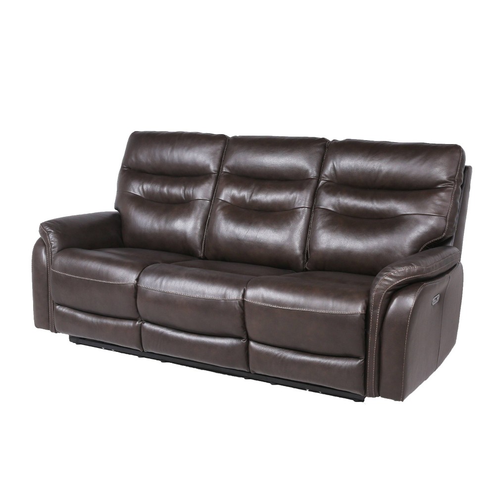 Photos - Sofa Fortuna Power Recliner  Dark Brown - Steve Silver Co.