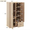 Armoire Closet With Hanging Rod And 3 Fixed Shelves, Modern Clothing Storage -Cuddlewood - 4 of 4