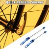 Unique Bargains Bicycle Quick Release Axles Skewers Lever Front Rear 5.91" 7.48" Blue 2 Pcs - 2 of 4