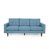 Fabric Contemporary 3-Seater Sofa with Button Tufted Waffle Stitch, Large Seating Area and Assembly Required - 4 of 4