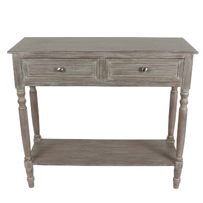 Simplify Two Drawer Console Table Natural - Décor Therapy