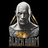 Boy's Black Adam Grey and Gold Portrait Stare T-Shirt - 2 of 4