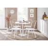 Vynxaria  Industrial Dining Table in White Steel and White Wood - 2 of 4