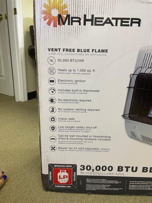 Mr Heater 30000 Btu Vent Free Blue Flame Propane Gas Wall Or Floor ...