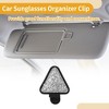 Unique Bargains Universal Car Sunglasses Clip with Magnetic PU Leather 3.15"x2.36" 1 Pc - 3 of 4