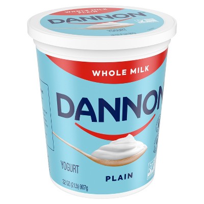 Dannon Whole Milk Non-GMO Project Verified Plain Yogurt - 32oz Tub_6