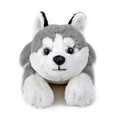 Ultra-Soft Gray and White Husky 15" Plush Toy
