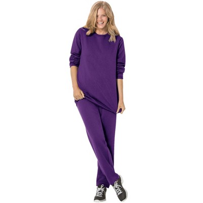 Woman Within Plus Size Fleece Sweatshirt Set