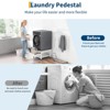 27" Wide Washer and Dryer Pedestals with Pullout-Shelf, 16" Hight Laundry Pedestal with Adjustable Anti-Vibration Pads, Drain Pan and Hose, 1000 lbs - 4 of 4