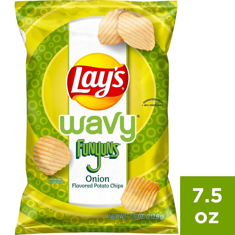 Lays Wavy Funyuns Onion - 7.5oz, 1 of 5
