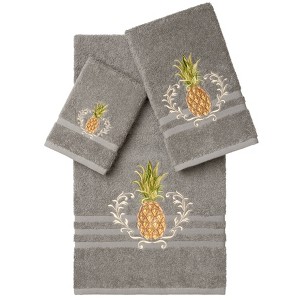 Linum Home Textiles 100% Turkish Cotton WELCOME Embellished Towel Set - 1 of 4