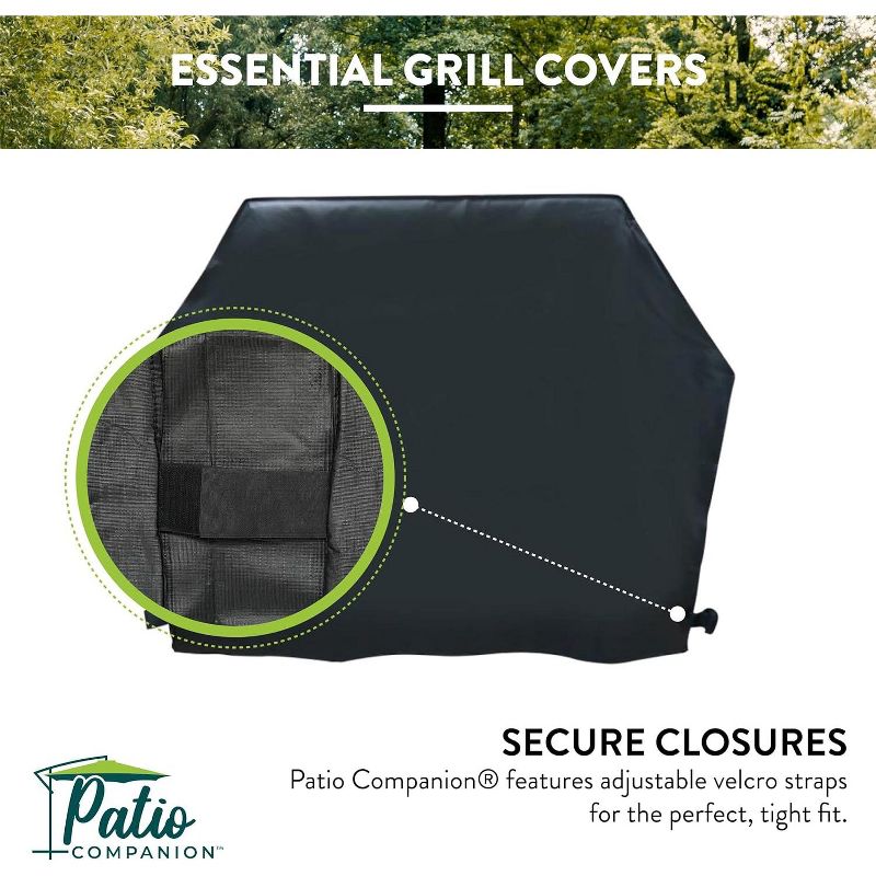 Patio Companion Essential, BBQ Grill Cover, 1 Year Warranty, Heavy-Duty Material, Waterproof and Weather Resistant, Gas Grill Cover, 5 of 8