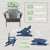 Folding Adirondack Chair, Heavy All-Weather Oversized Folding HDPE Outdoor Lawn Chair for Poolside Backyard Lawn - 4 of 4