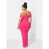 Rebdolls Women's Analise Cotton Over The Shoulder Bodycon Maxi Dress - 2 of 3