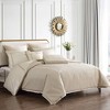 Riverbrook Home 8pc King Rings Comforter Bedding Set Gold: Polyester, Woven, Machine Washable, Includes Decorative Pillows & Euro Shams - 2 of 4